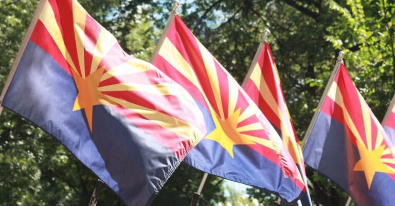 Arizona flags (public domain photo)