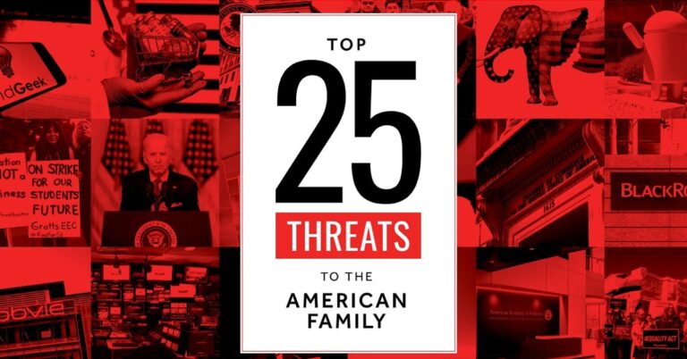 Top 25 Threats to the American Family report screenshot