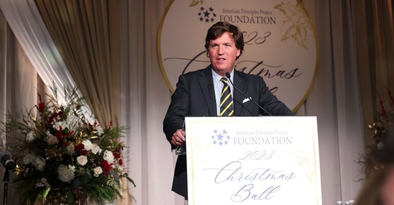 Tucker Carlson speaks at APP Foundation's annual gala