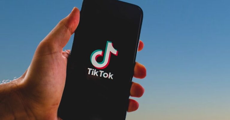 TikTok on phone (public domain)